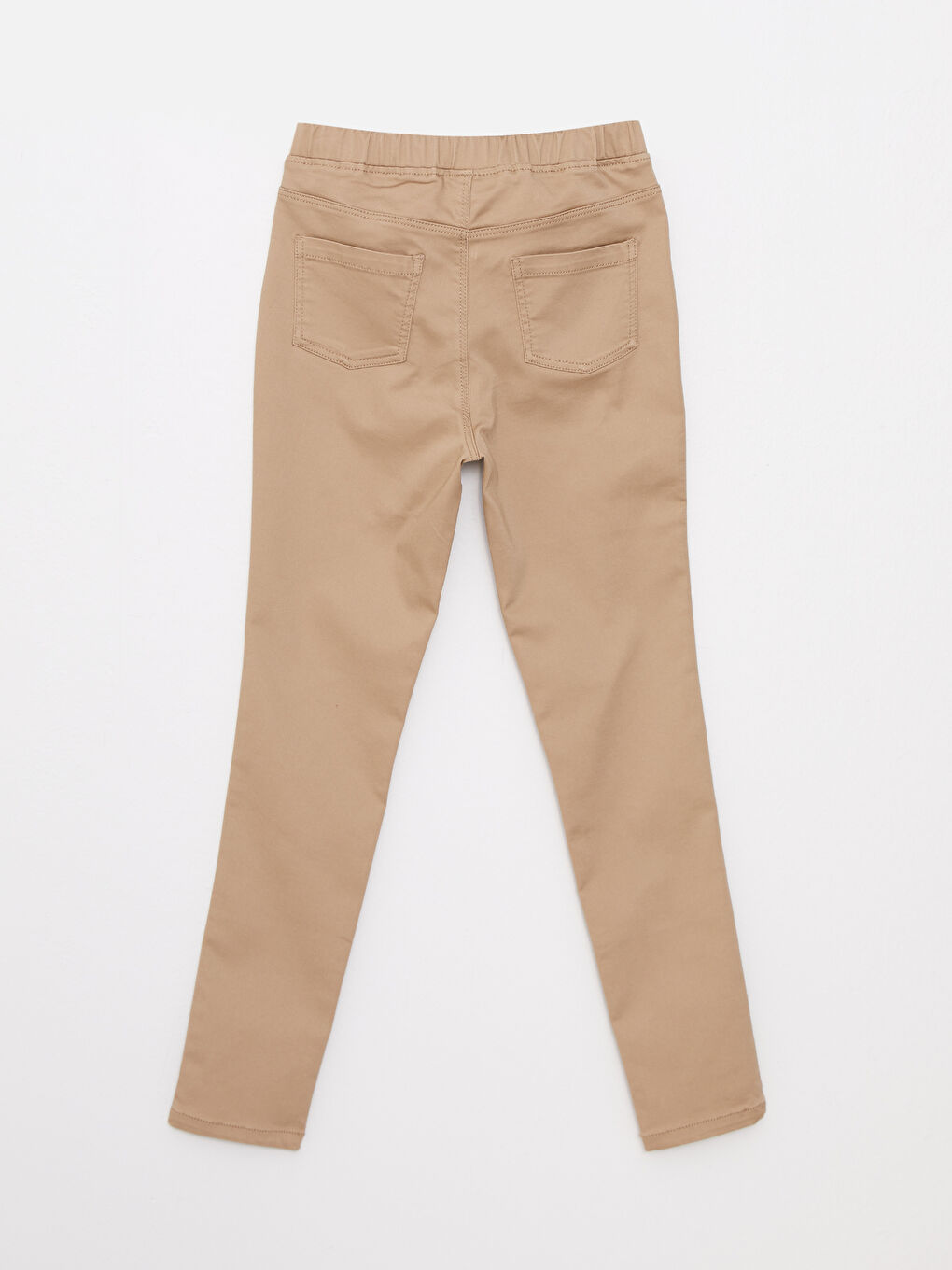 LCW Kids Elastic Waist Basic Gabardine Girl Trousers -W20437Z4-PE7