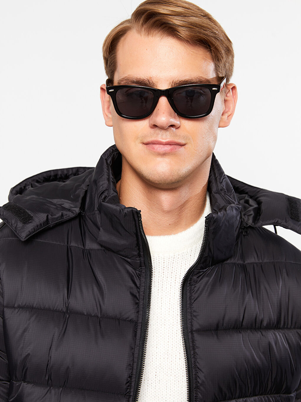 Regular Fit Steppmantel für Herren mit Kapuze-3