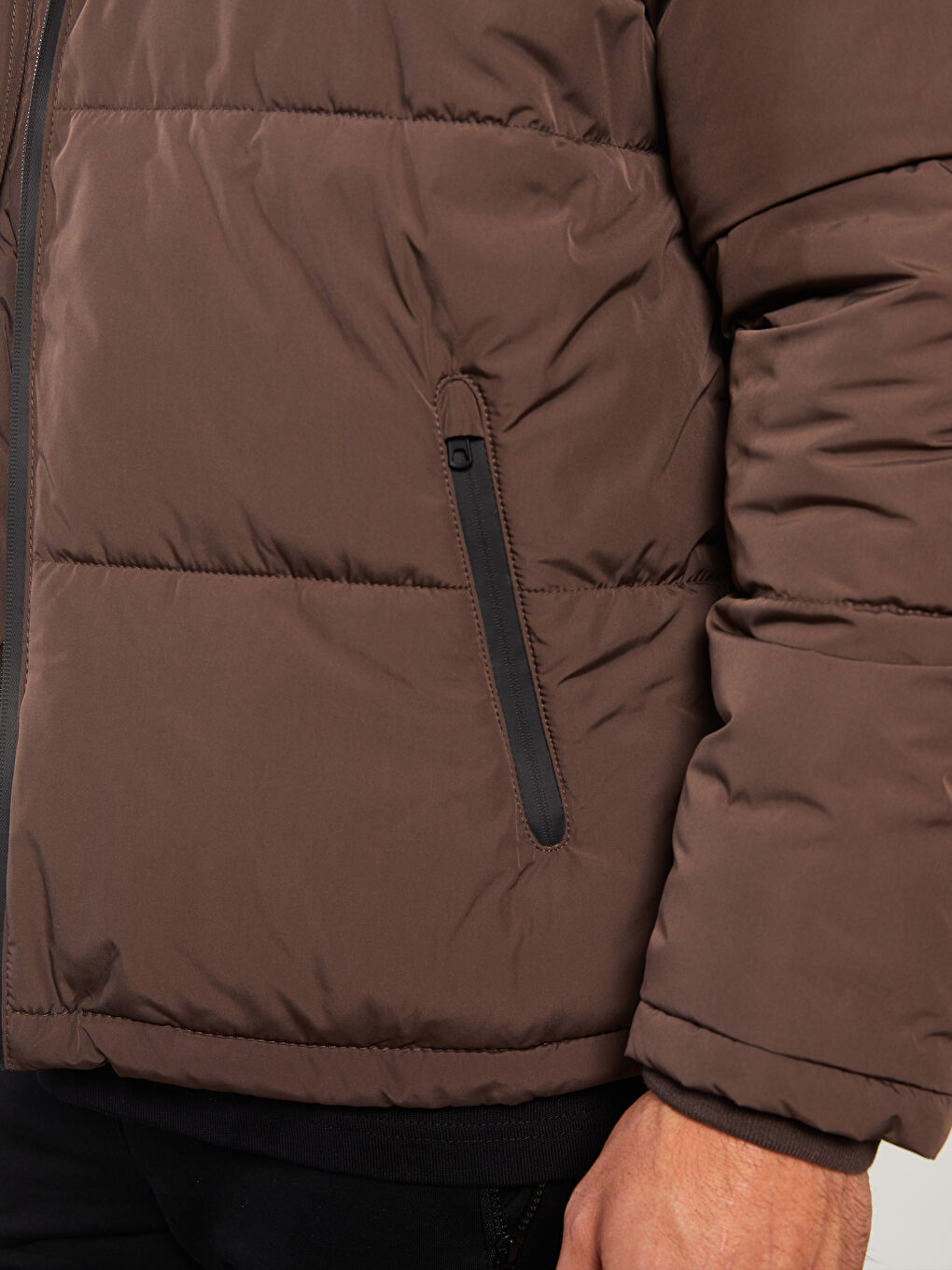 Manteau Bouffant à Capuche Coupe Décontractée pour Hommes-3