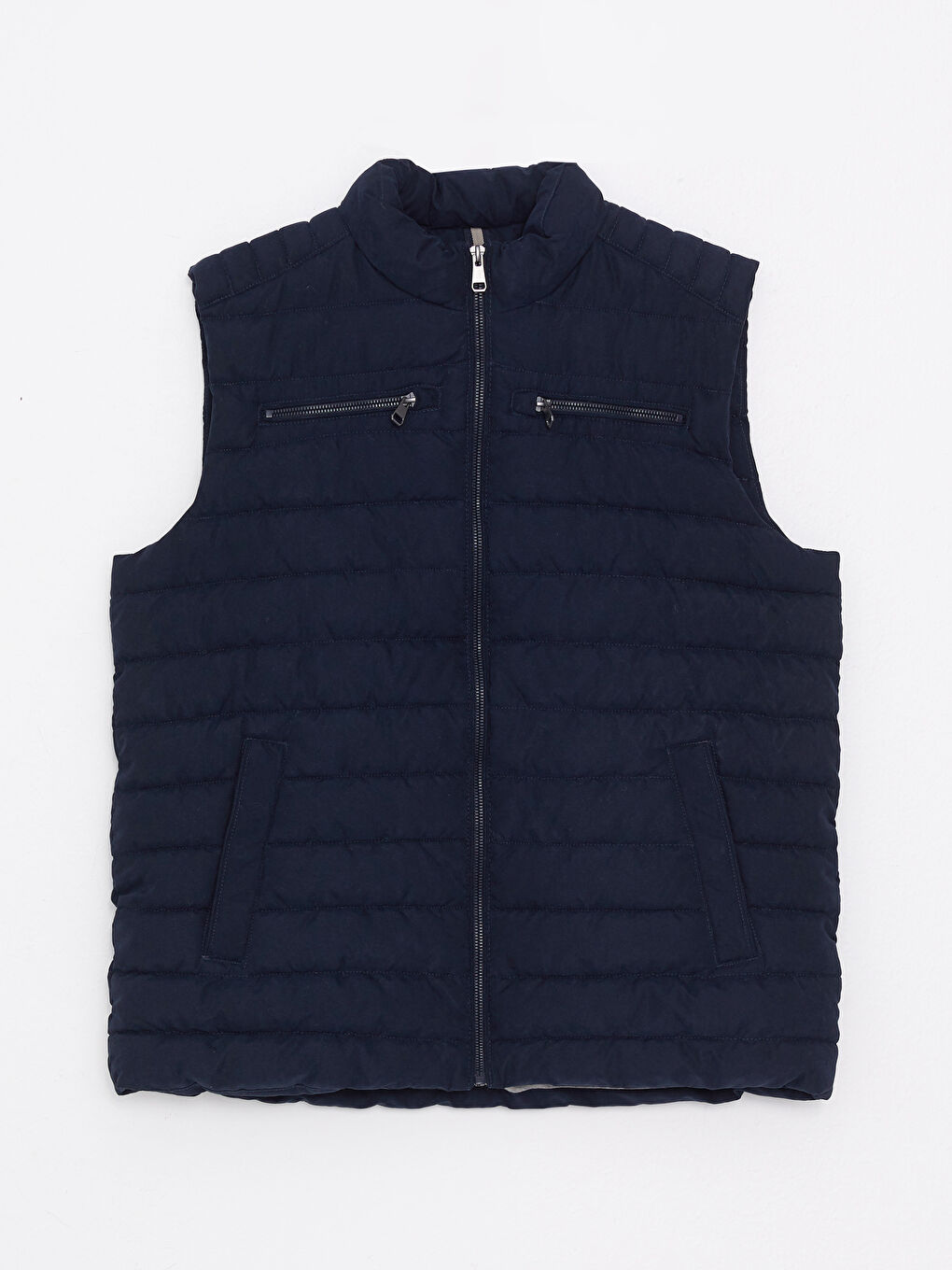 LCWAIKIKI Classic Regular Fit Funnel Neck Suede Men's Waistcoat -W20444Z8-RFD