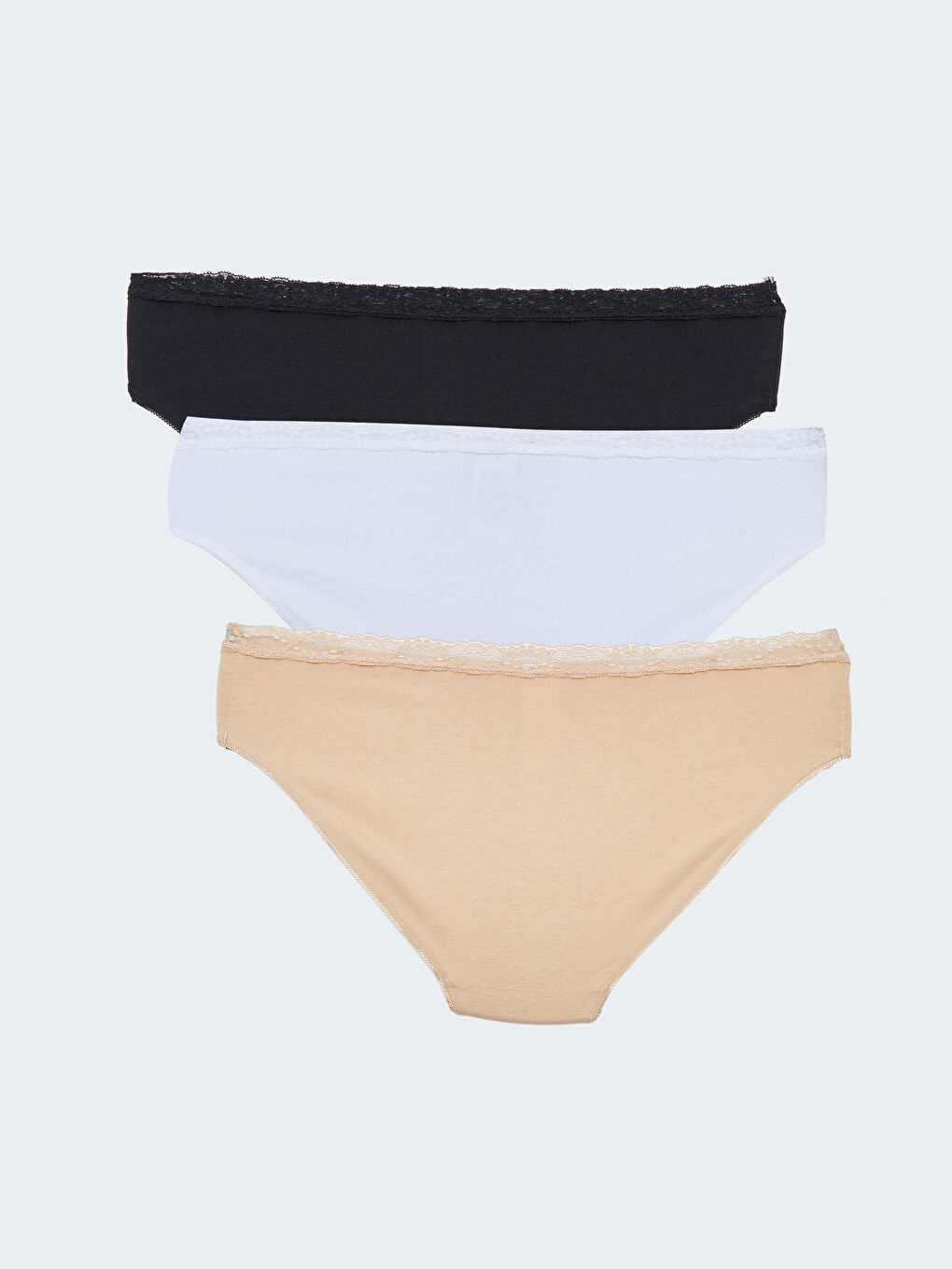Lace Detail Bikini Knickers 3-Pack-1