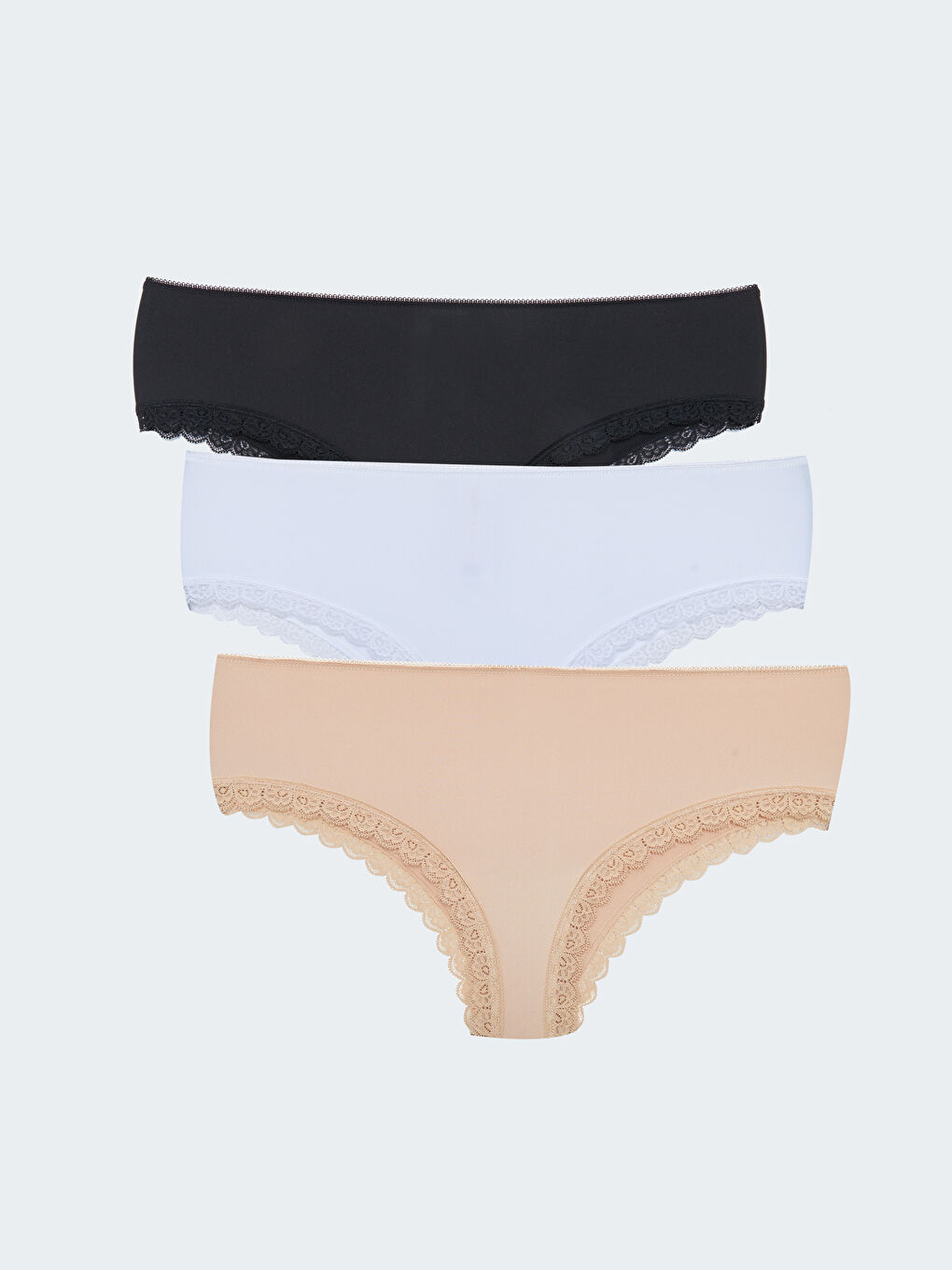 LCW DREAM Lace Detail Brazilian Knickers 3-Pack -W20449Z8-D0P
