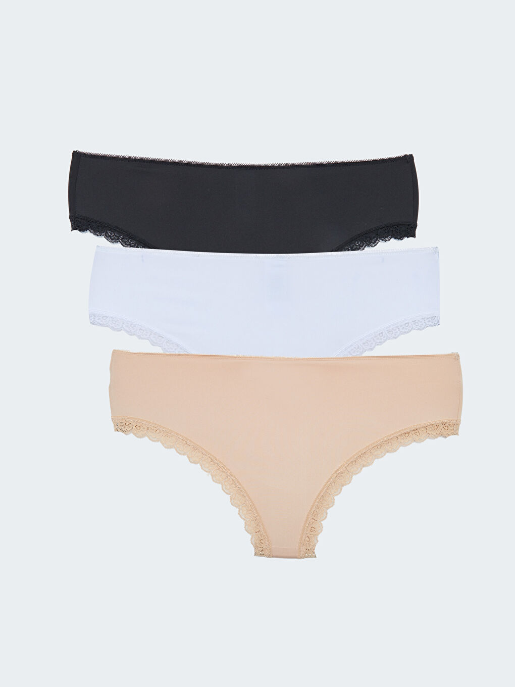 LCW DREAM Lace Detail Brazilian Knickers 3-Pack -W20449Z8-D0P