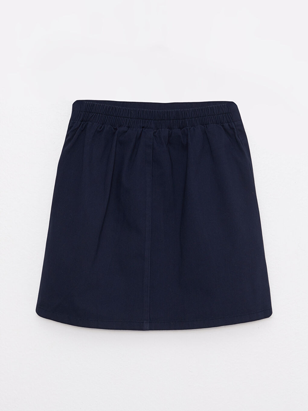 LCW Kids Elastic Waist Basic Pleated Gabardine Girl Skirt -W20454Z4-HRC