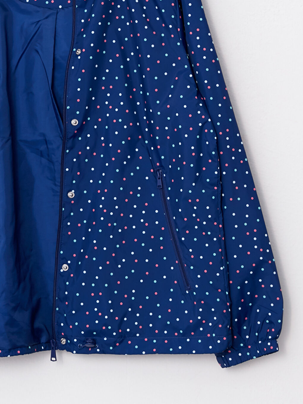 Hooded Patterned Long Sleeve Women's Raincoat-8