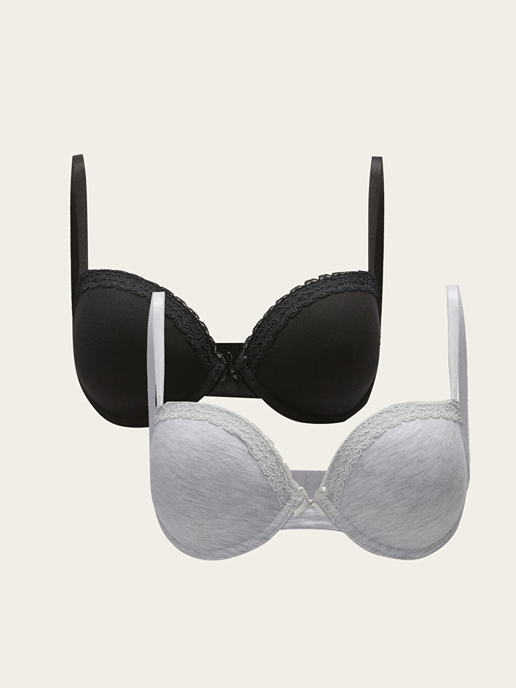 LCW DREAM Underwire Unfilled Plain Bra 2-Pack -W20465Z8-CVL