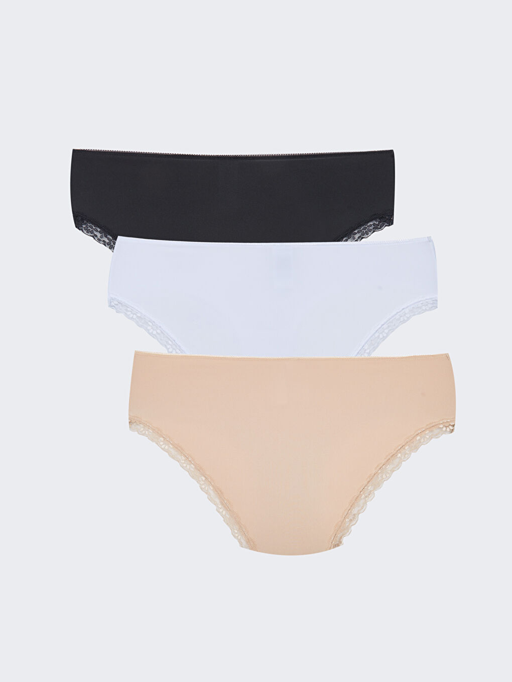 LCW DREAM Lace Detailed Hipster Knickers 3-Pack -W20474Z8-CVL