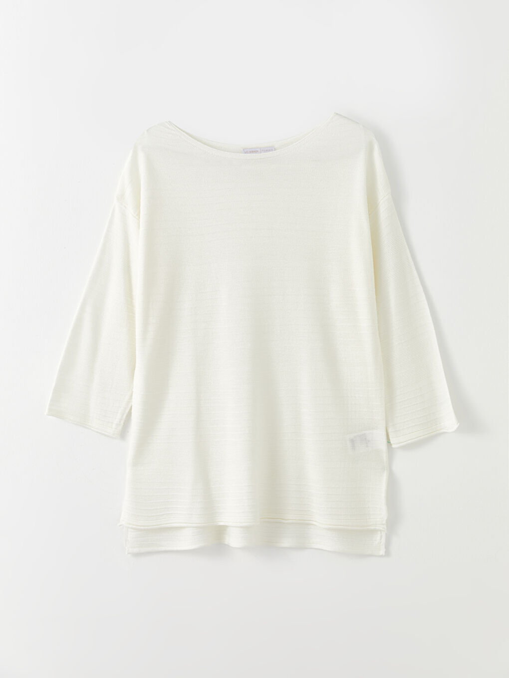 LCWAIKIKI Basic Schulterfreier Ausschnitt Schlicht Langarm Strickpullover für Damen -W20505Z8-R9J