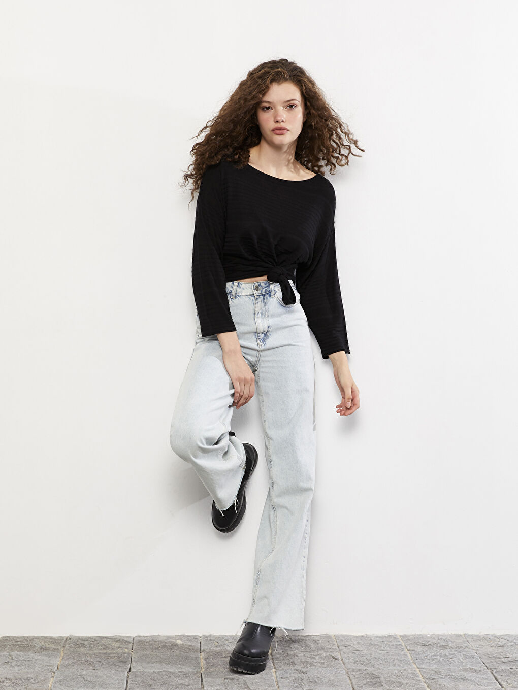 Slash Neck Plain Long Sleeve Women's Knitwear Sweater -W20505Z8-CVL