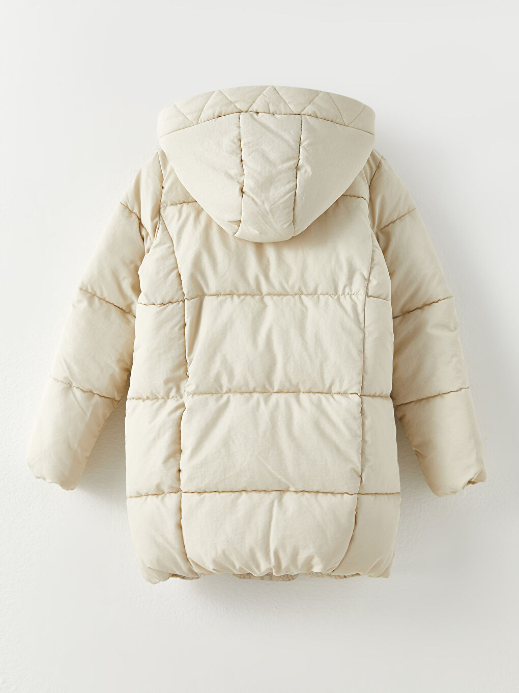 Капюшонды негізгі қыз пальтосы-1