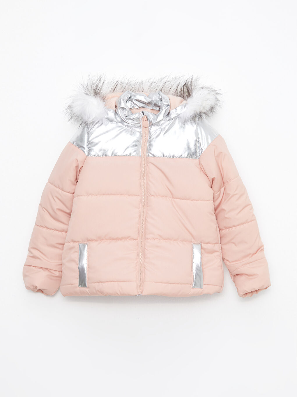 Hooded Printed Girl Puffer