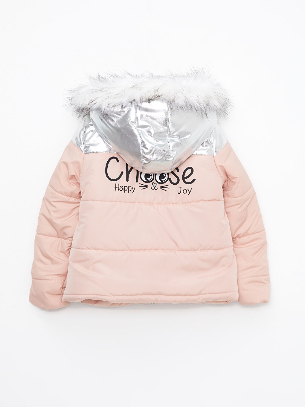Hooded Printed Girl Puffer-1