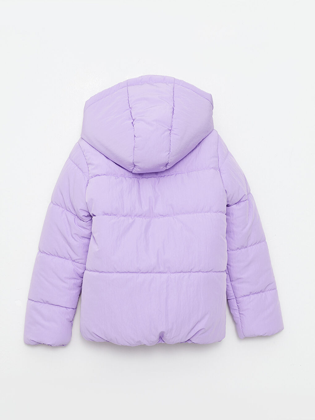 Geacă Matlasată Basic cu Glugă pentru Fete-4