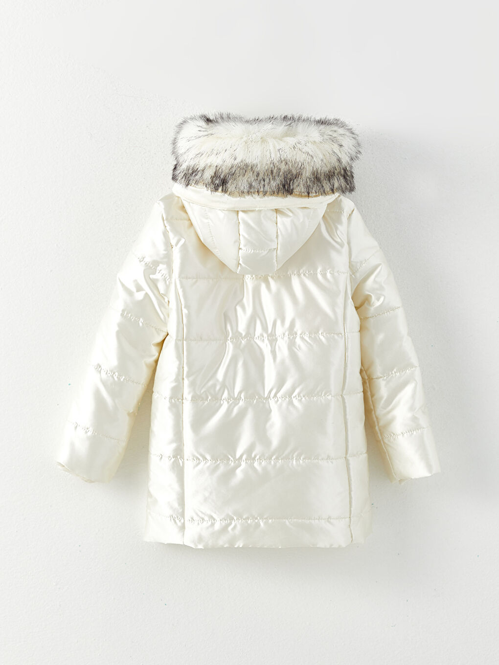 Капюшонды негізгі қыз пальтосы-1