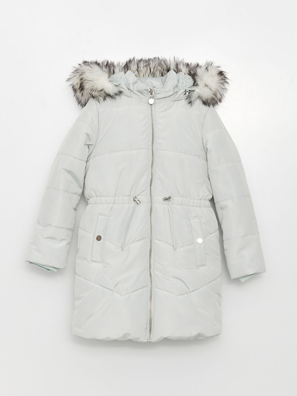 Hooded Basic Girl Parka