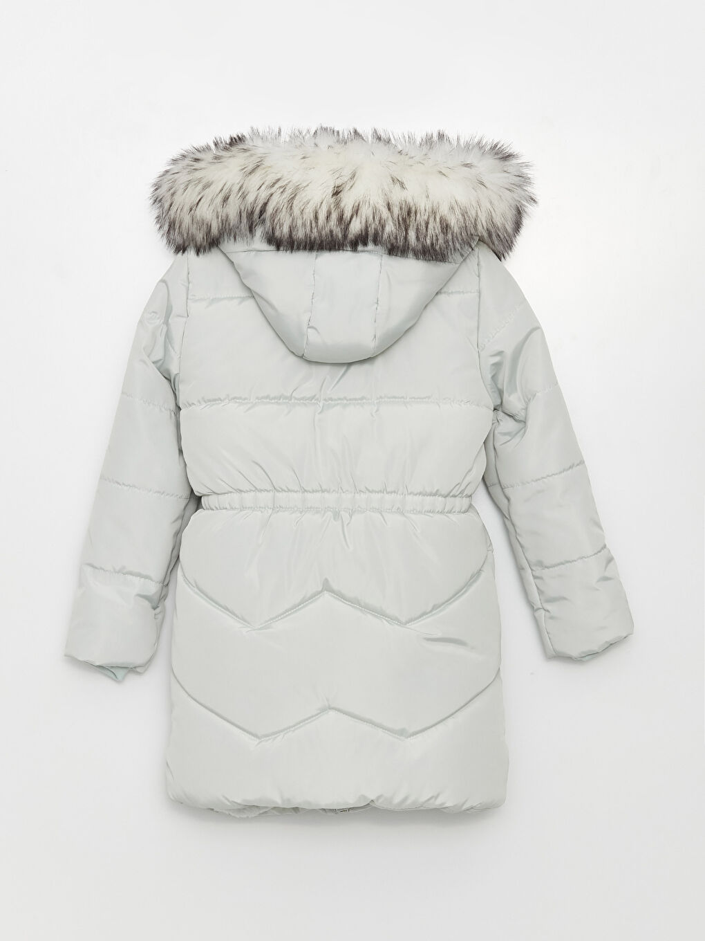 Hooded Basic Girl Parka-1