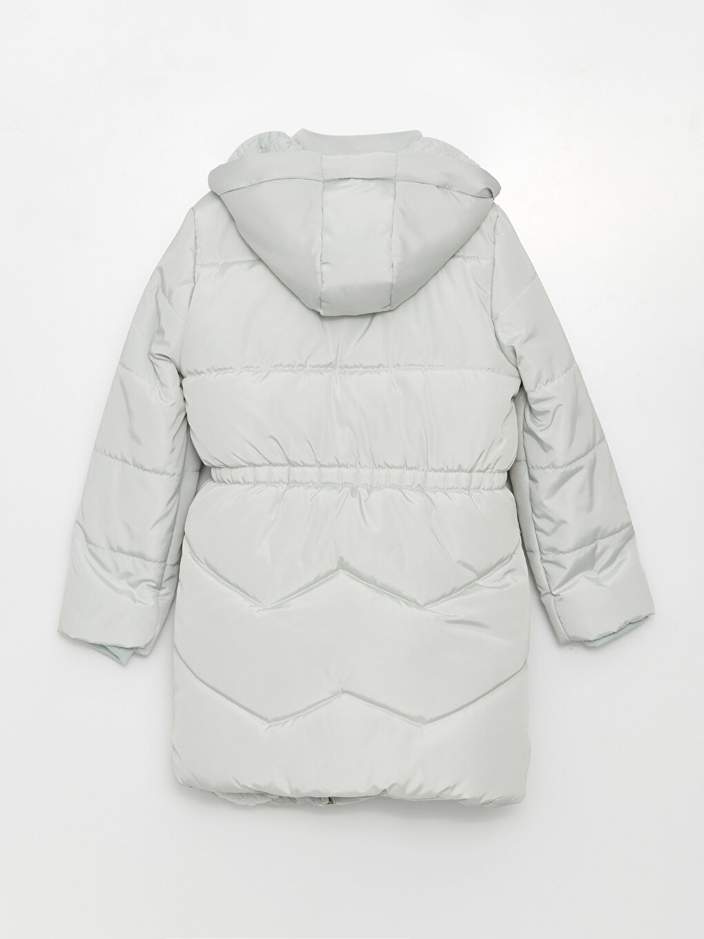Hooded Basic Girl Parka-2