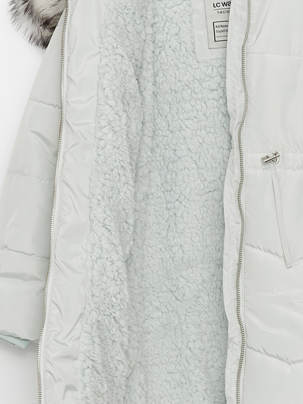 Hooded Basic Girl Parka-3