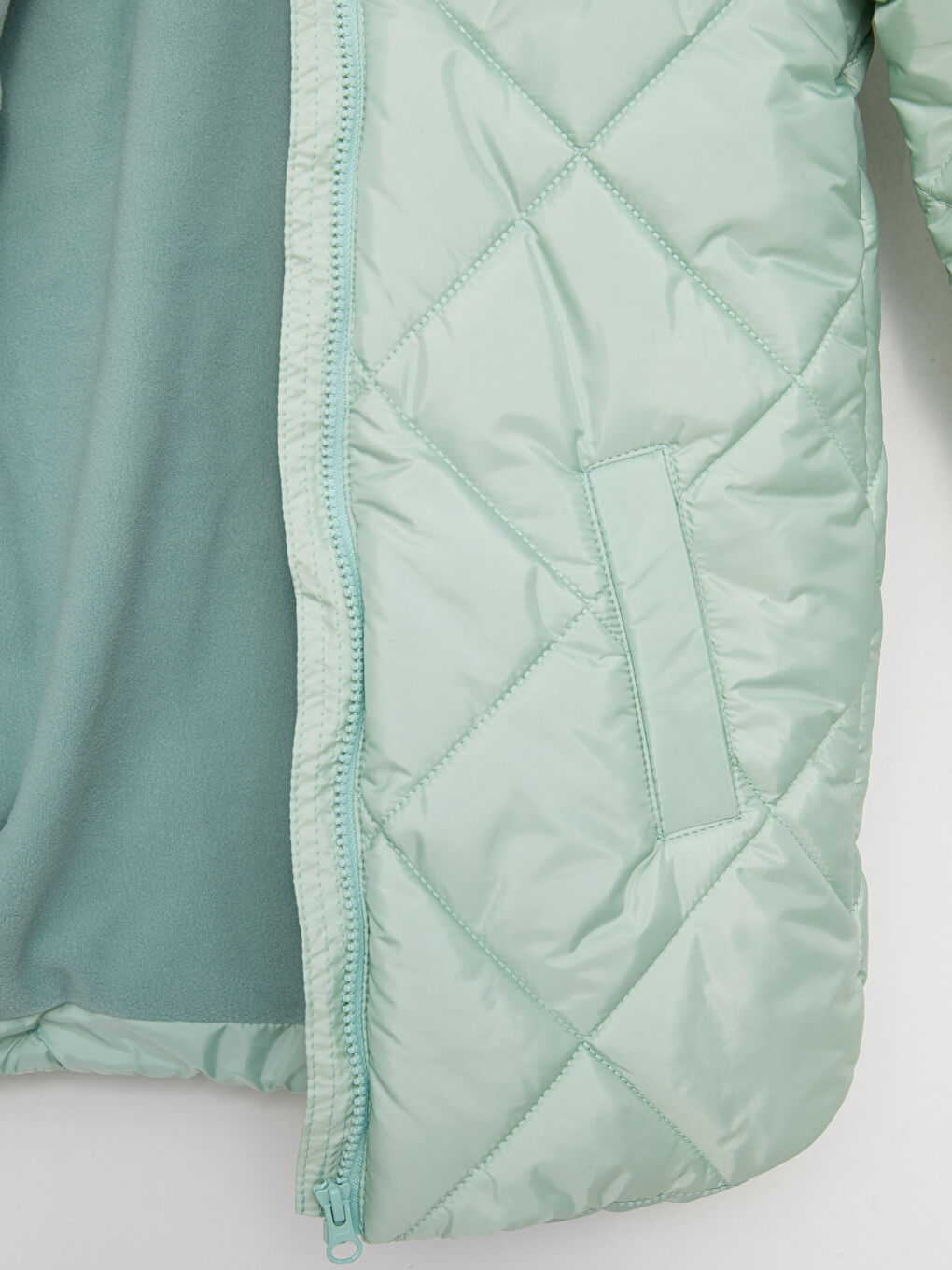 Пальто Для Дівчаток Стьобане З Капюшоном І Візерунком-2