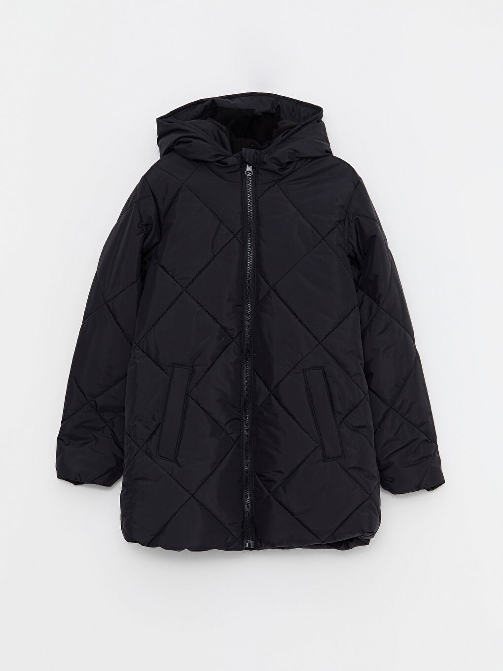 LCW Kids Hooded Quilted Patterned Girls' Coat -W20542Z4-CVL