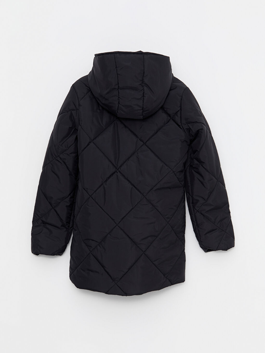 LCW Kids Hooded Quilted Patterned Girls' Coat -W20542Z4-CVL