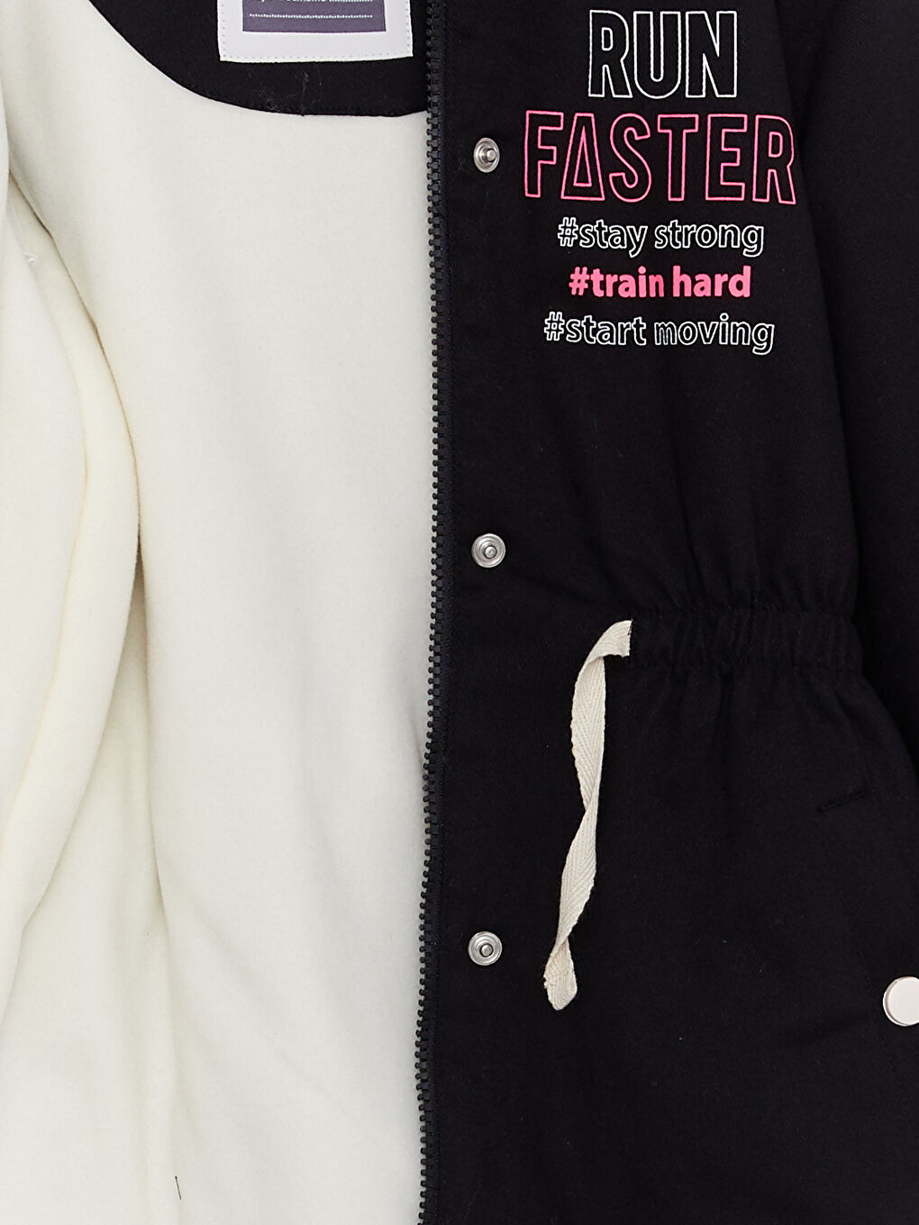 Hooded Printed Girls Parka-2