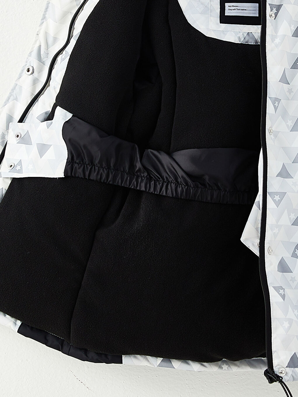 Gri Kapüşonlu Kız Çocuk Kayak Montu-2