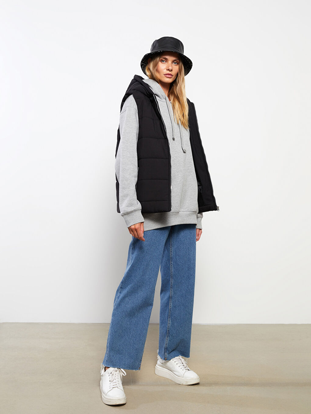 Women's Flat Bucket Hat-1