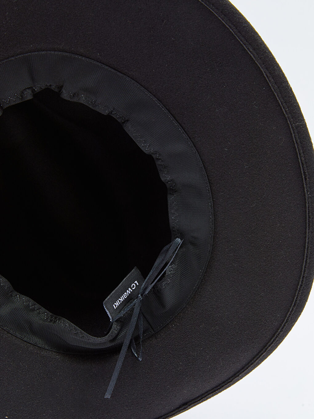 Siyah Şerit Detaylı Kadın Kaşe Fötr Şapka-6