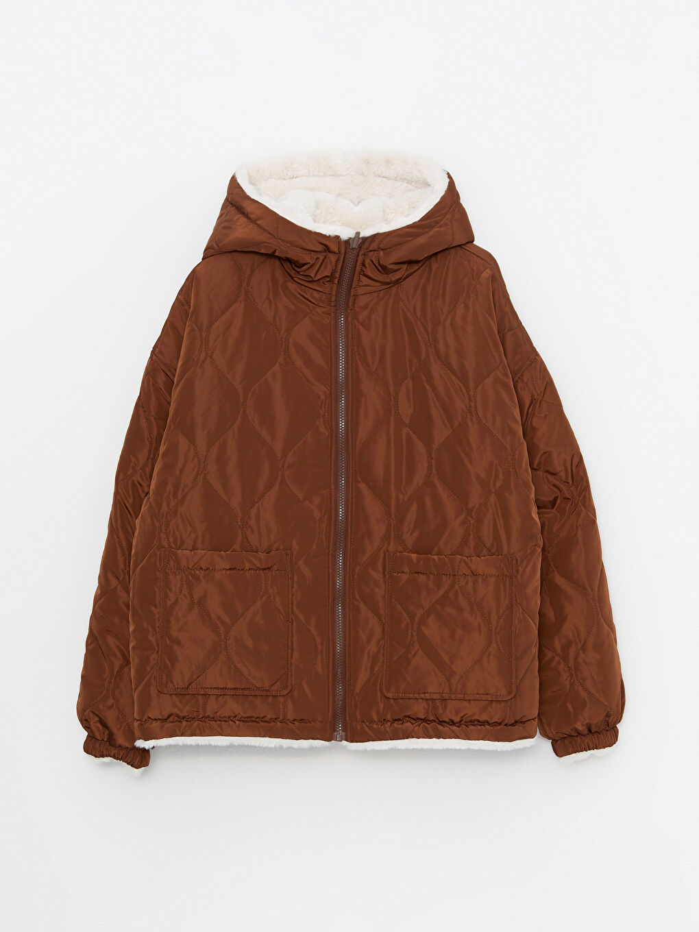 بالطو بكابوش عادي كم طويل وجهين للسيدات من قماش الكاشيت-10