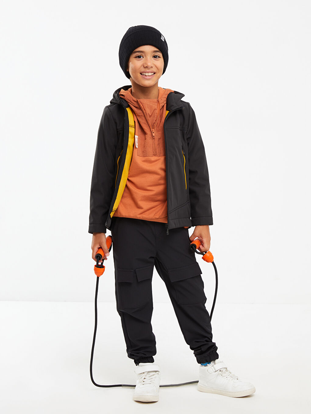 LCW Kids Hooded Basic Boy Raincoat -W20621Z4-JTK