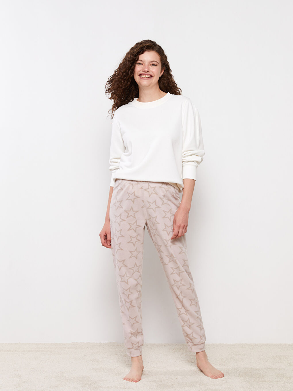 LCW Young Elastischer Bund Gemusterte Pyjama-Hosen für Damen -W20638Z8-LRB