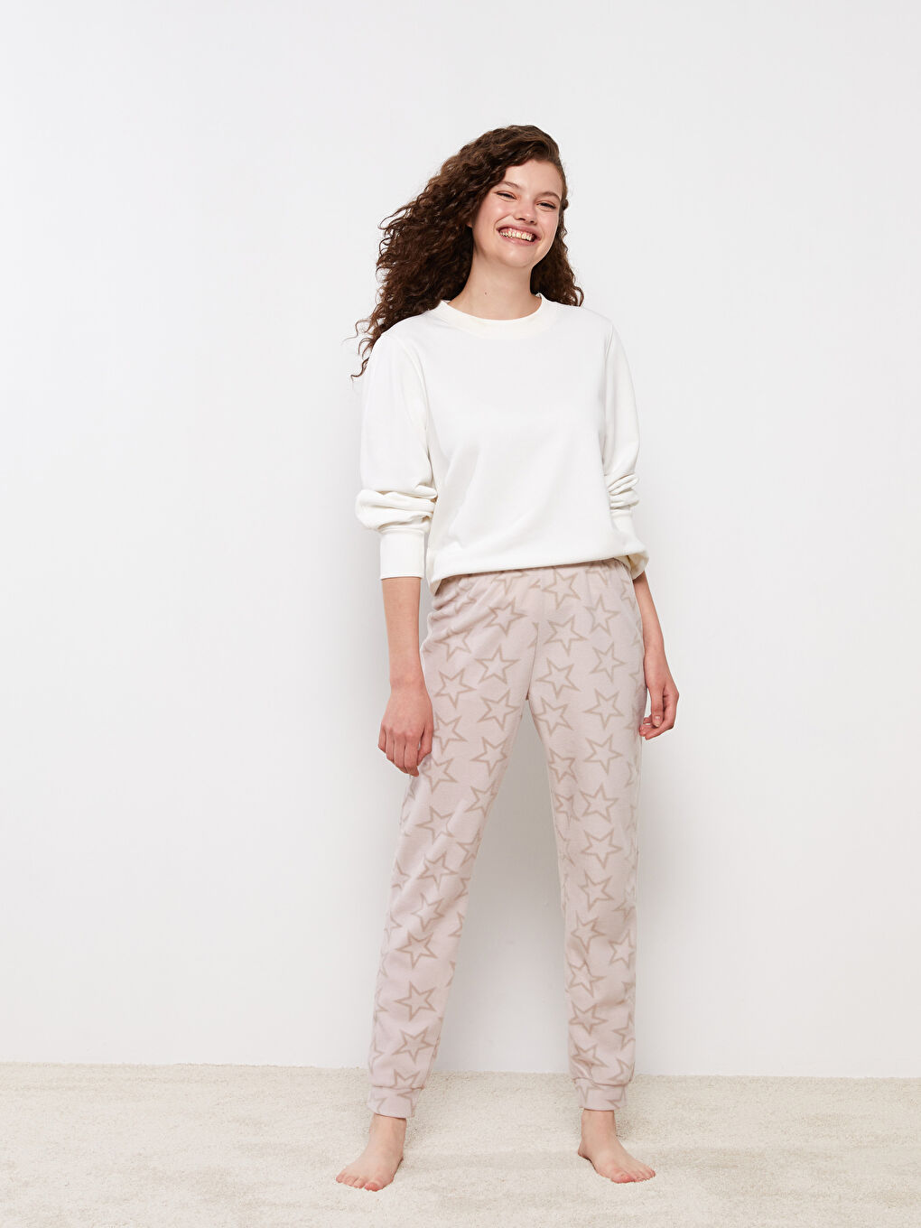 LCW Young Elastischer Bund Gemusterte Pyjama-Hosen für Damen -W20638Z8-LRB
