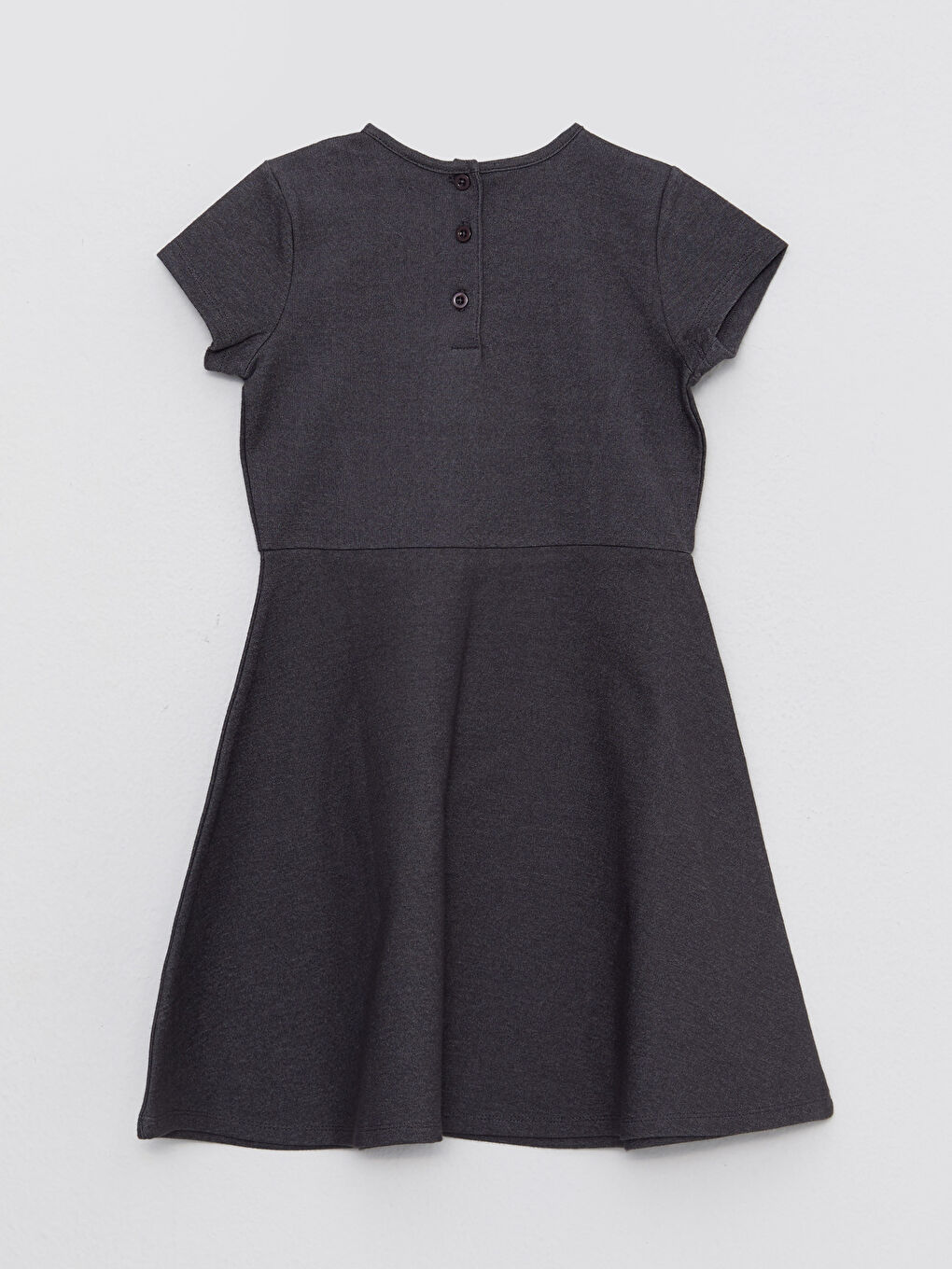 LCW Kids Baby Collar Basic Short Sleeve Girls Dress -W20641Z4-D5C