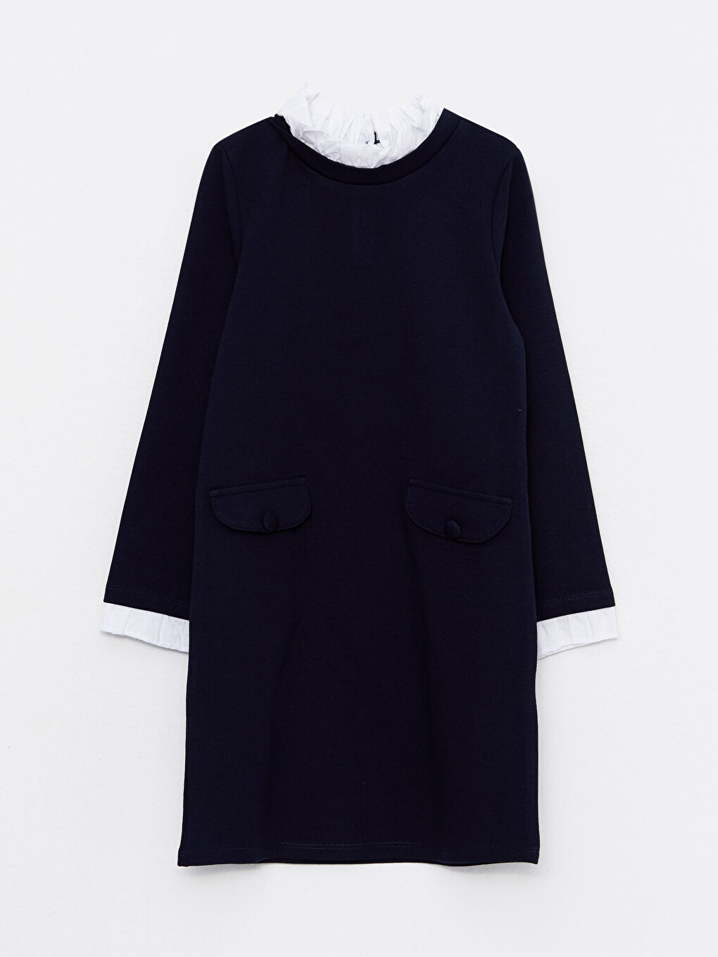 Turtle Neck Basic Long Sleeve Girl Dress