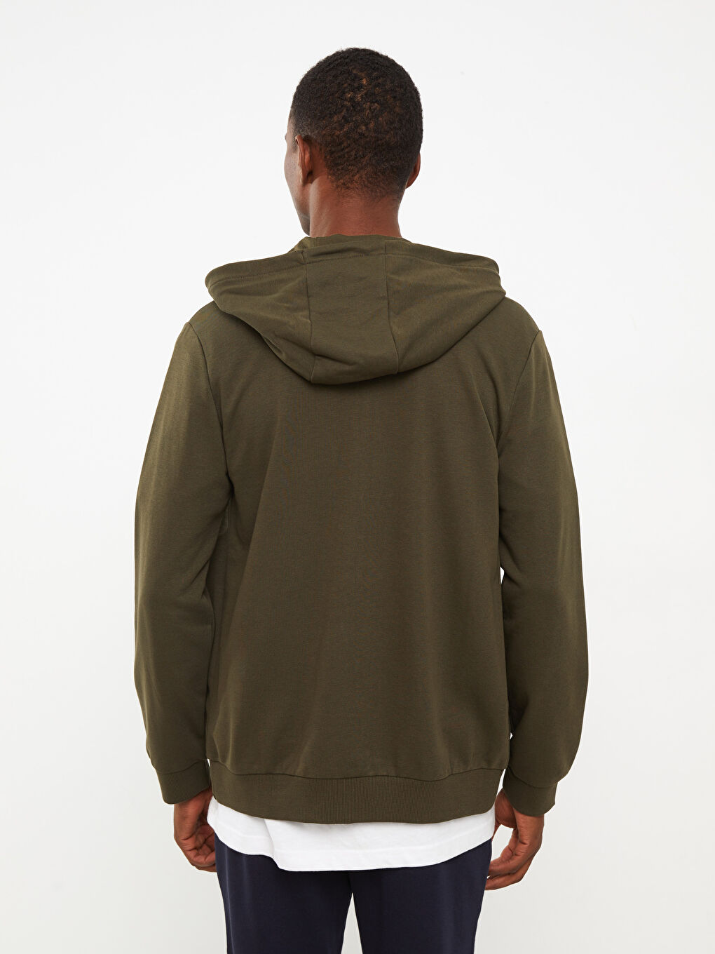 Standard Fit Hooded Men's Sports Cardigan-4