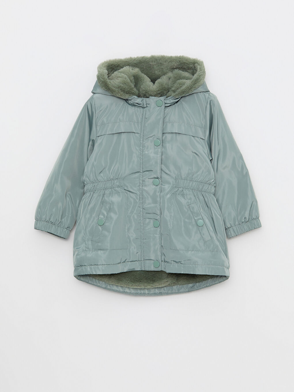 LCW baby Палто с качулка и дълъг ръкав за бебе момиче -W20666Z1-GC8