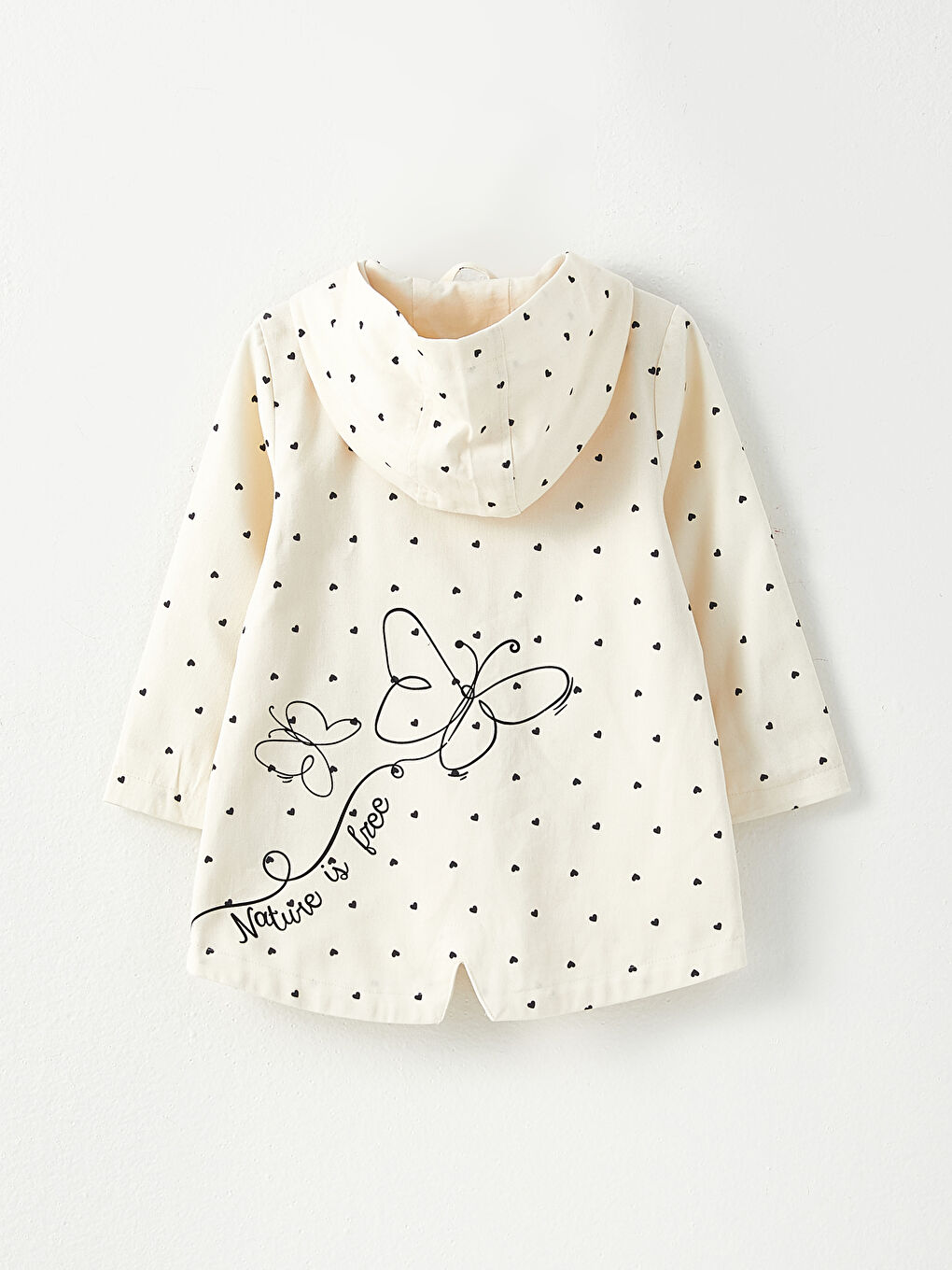 LCW baby Bedruckter Baby-Mädchen-Mantel mit Kapuze und langen Ärmeln -W20681Z1-LRA