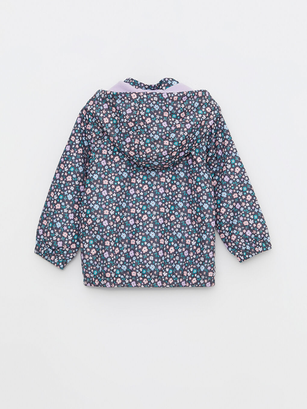 Veste Softshell Imprimée À Capuche À Manches Longues Pour Bébé Fille-2