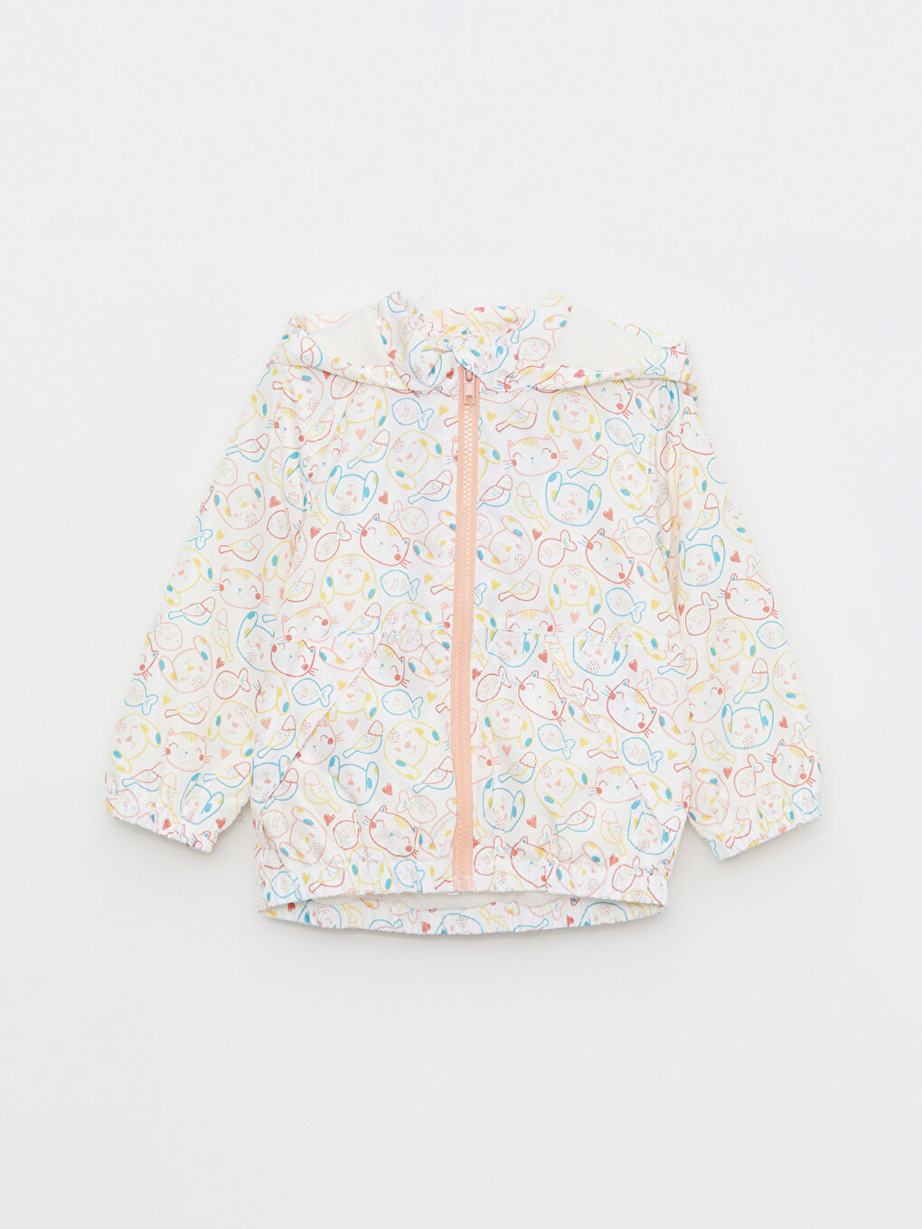 LCW baby Bedruckte Baby Mädchen Softshelljacke mit Kapuze und langen Ärmeln -W20687Z1-LRA
