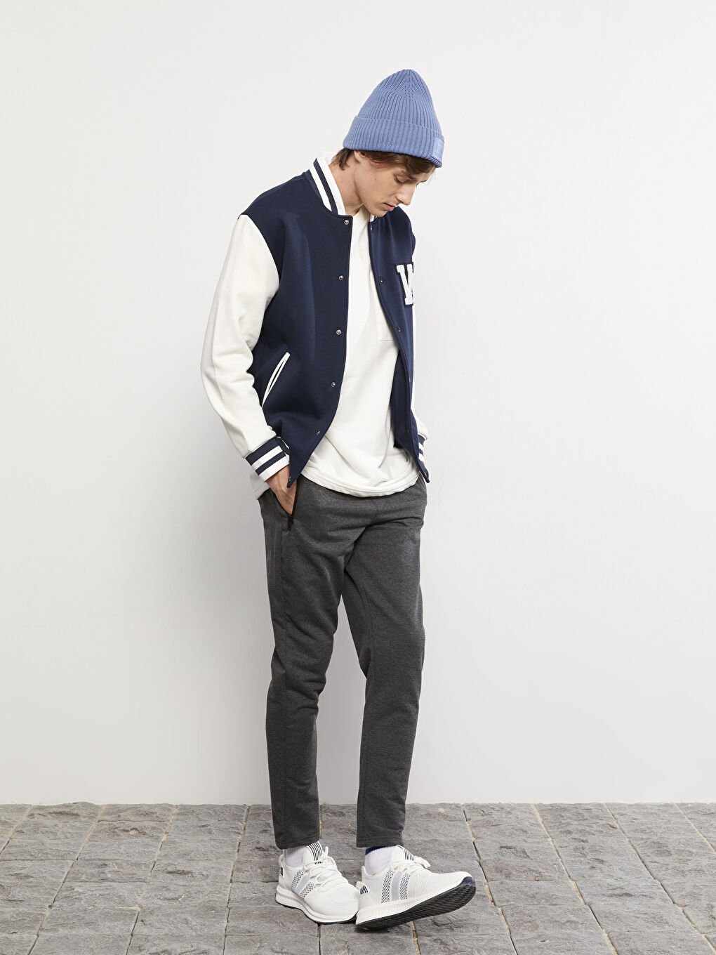 Antrasit Dar Kalıp Erkek Eşofman Altı