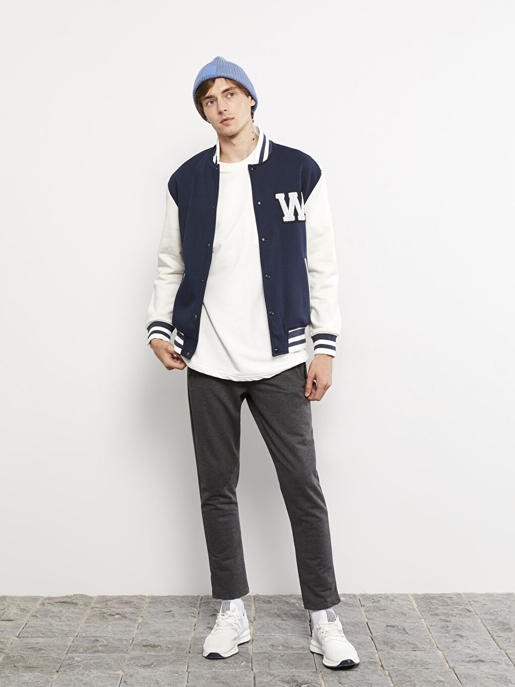 Antrasit Dar Kalıp Erkek Eşofman Altı-1