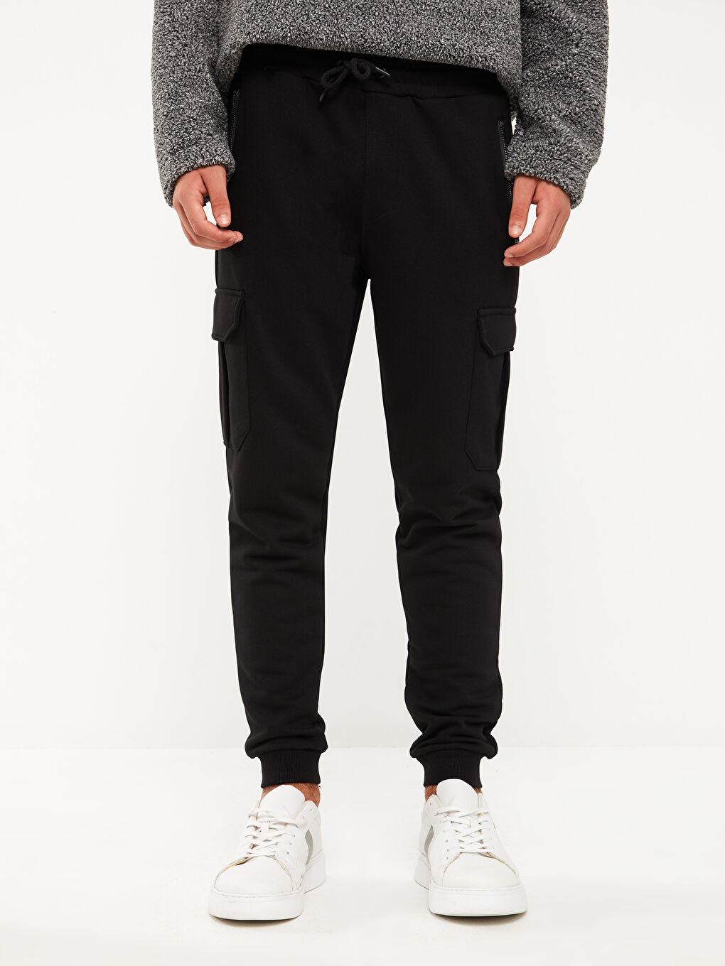 Slim Fit Cargo Pocket Sweatpants-2