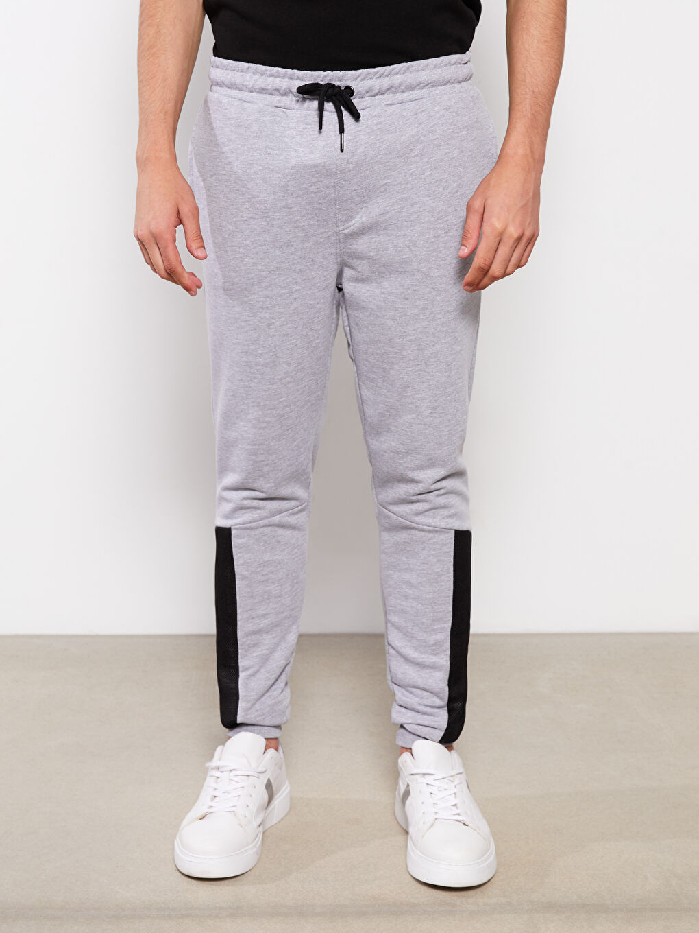 LCW Casual Gri Melanj Slim Fit Erkek Jogger Eşofman Altı - 3