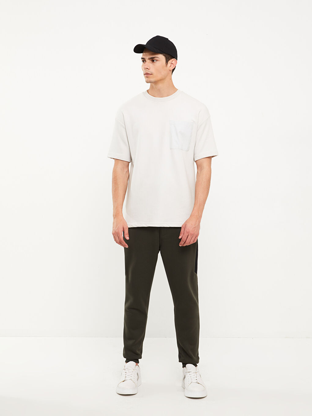 Haki Slim Fit Erkek Kalın Jogger Eşofman Altı