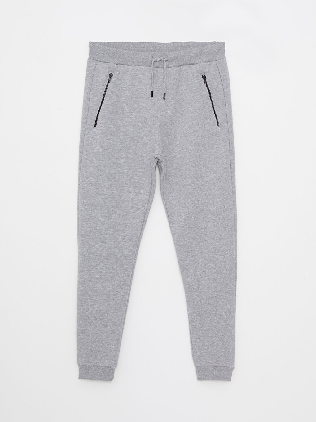 Gri Slim Fit Erkek Kalın Jogger Eşofman Altı-4