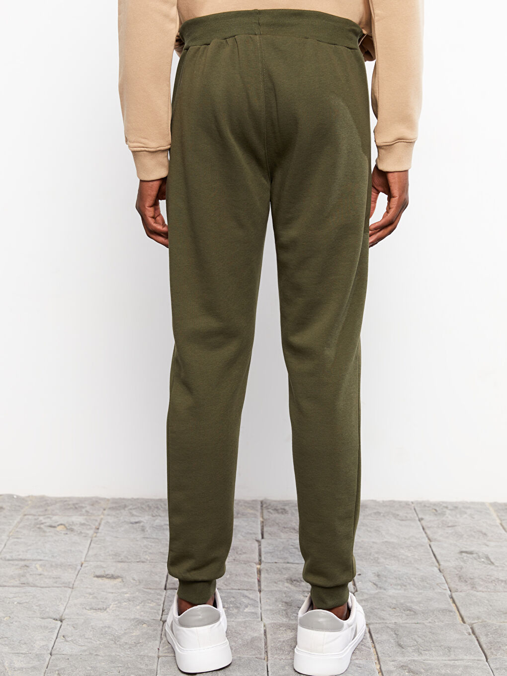 Haki Slim Fit Erkek Kalın Jogger Eşofman Altı-3