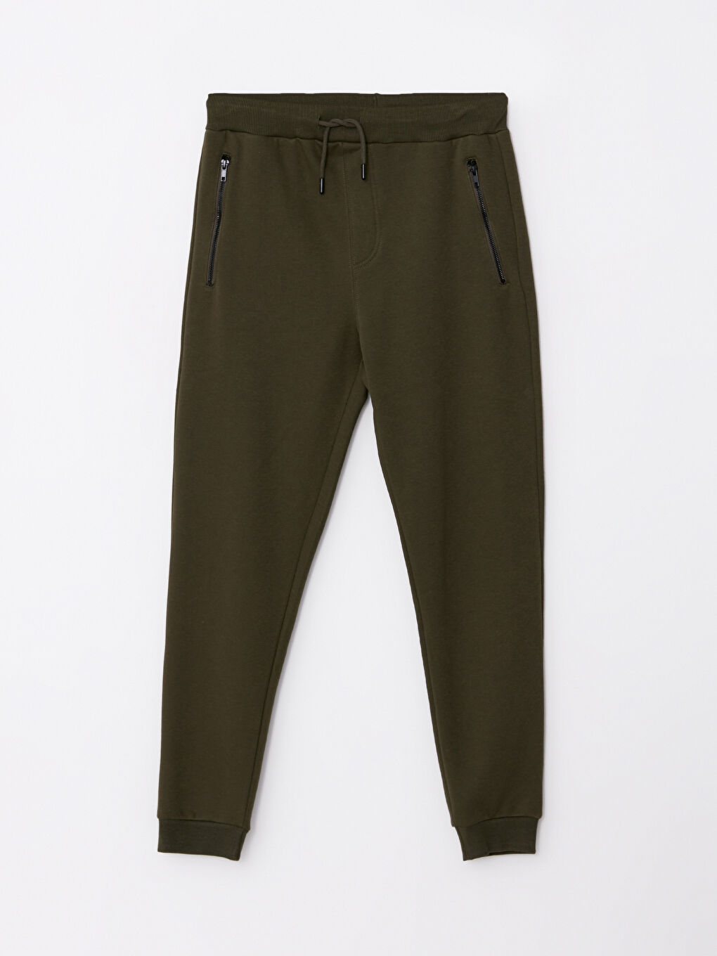 Haki Slim Fit Erkek Kalın Jogger Eşofman Altı-5