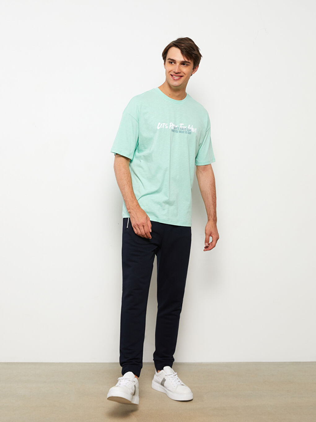 Lacivert Slim Fit Erkek Jogger Eşofman Altı-1