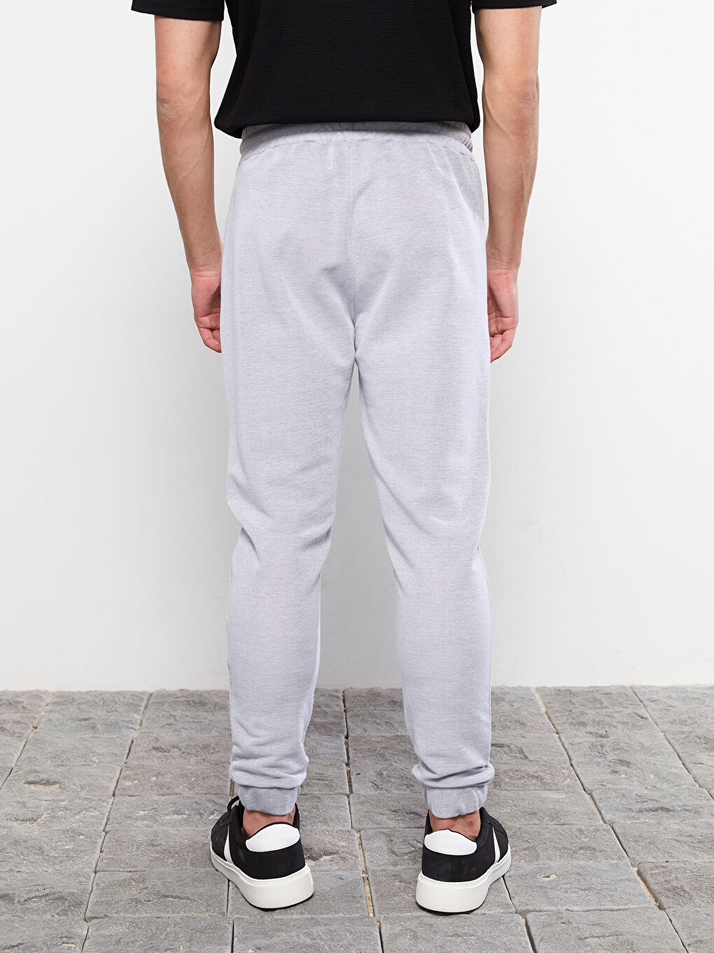 Gri Slim Fit Erkek Jogger Eşofman Altı-4